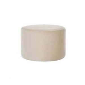 Pouf Pallino 60 tessuto velluto avorio