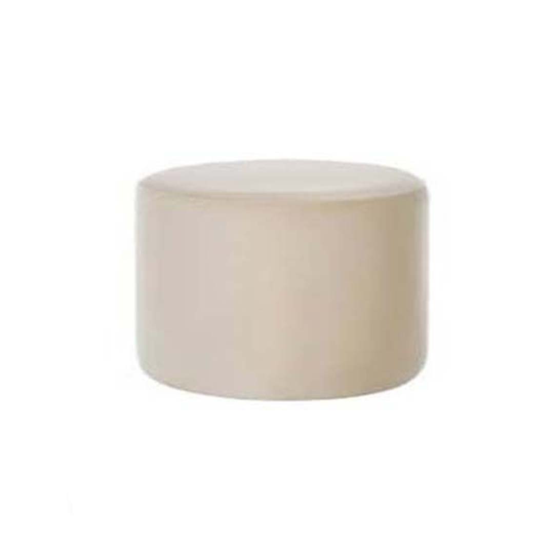 Pouf Pallino 60 tessuto velluto avorio