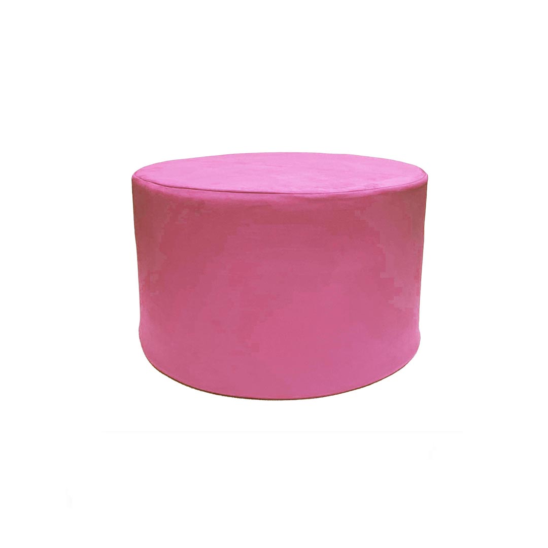 Pouf Pallino 60 tessuto velluto fucsia