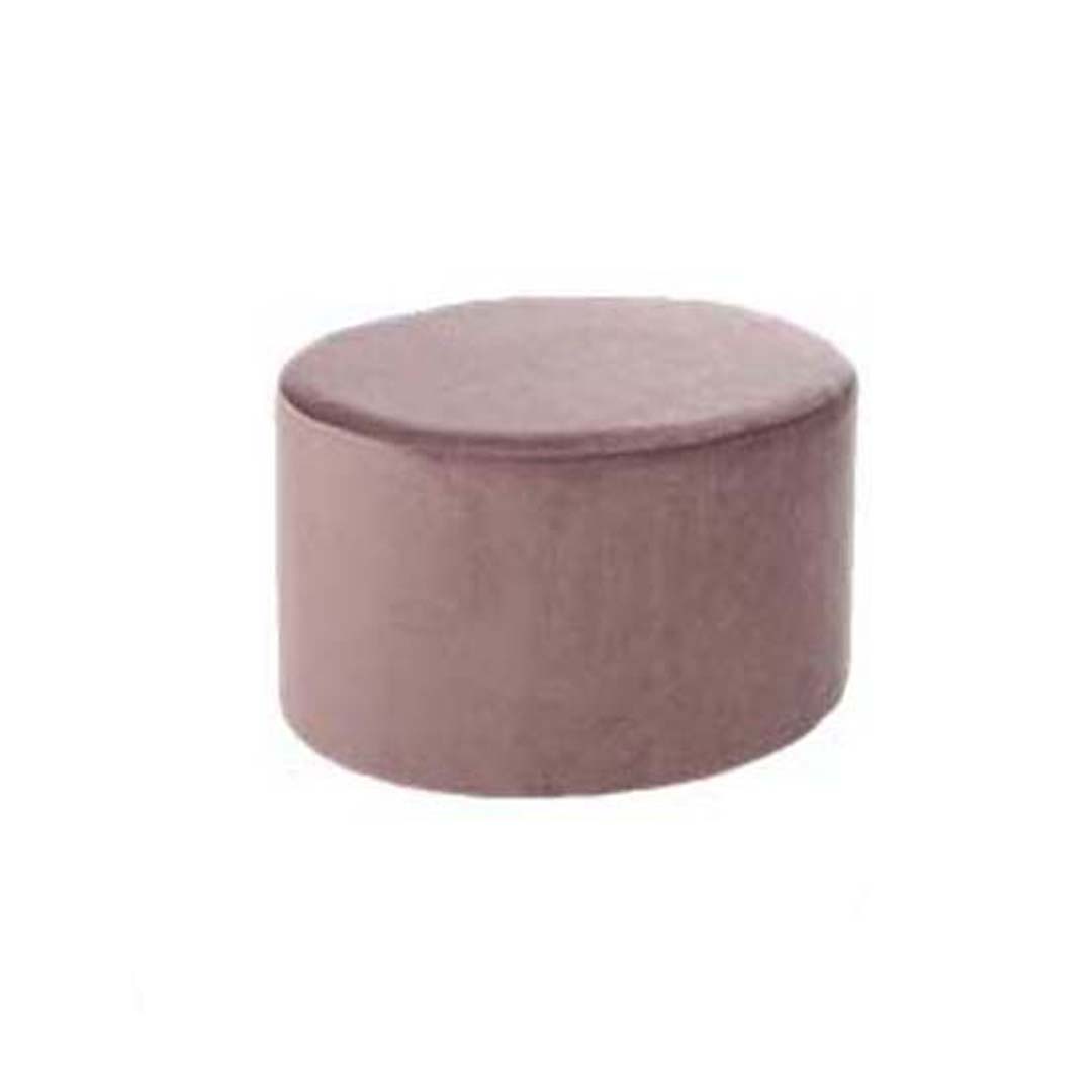 Pouf Pallino 60 tessuto velluto rosa
