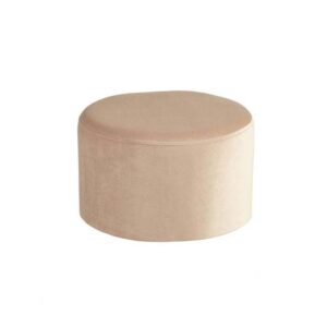 Pouf Pallino 60 tessuto velluto beige