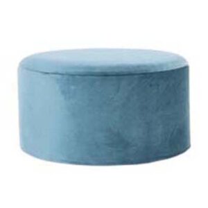 Pouf Pallino 100 velluto azzurro