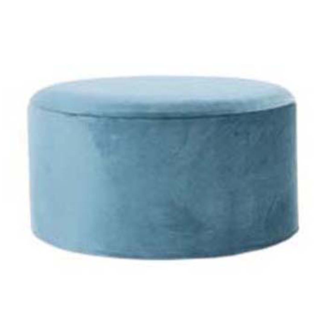 Pouf Pallino 100 velluto azzurro