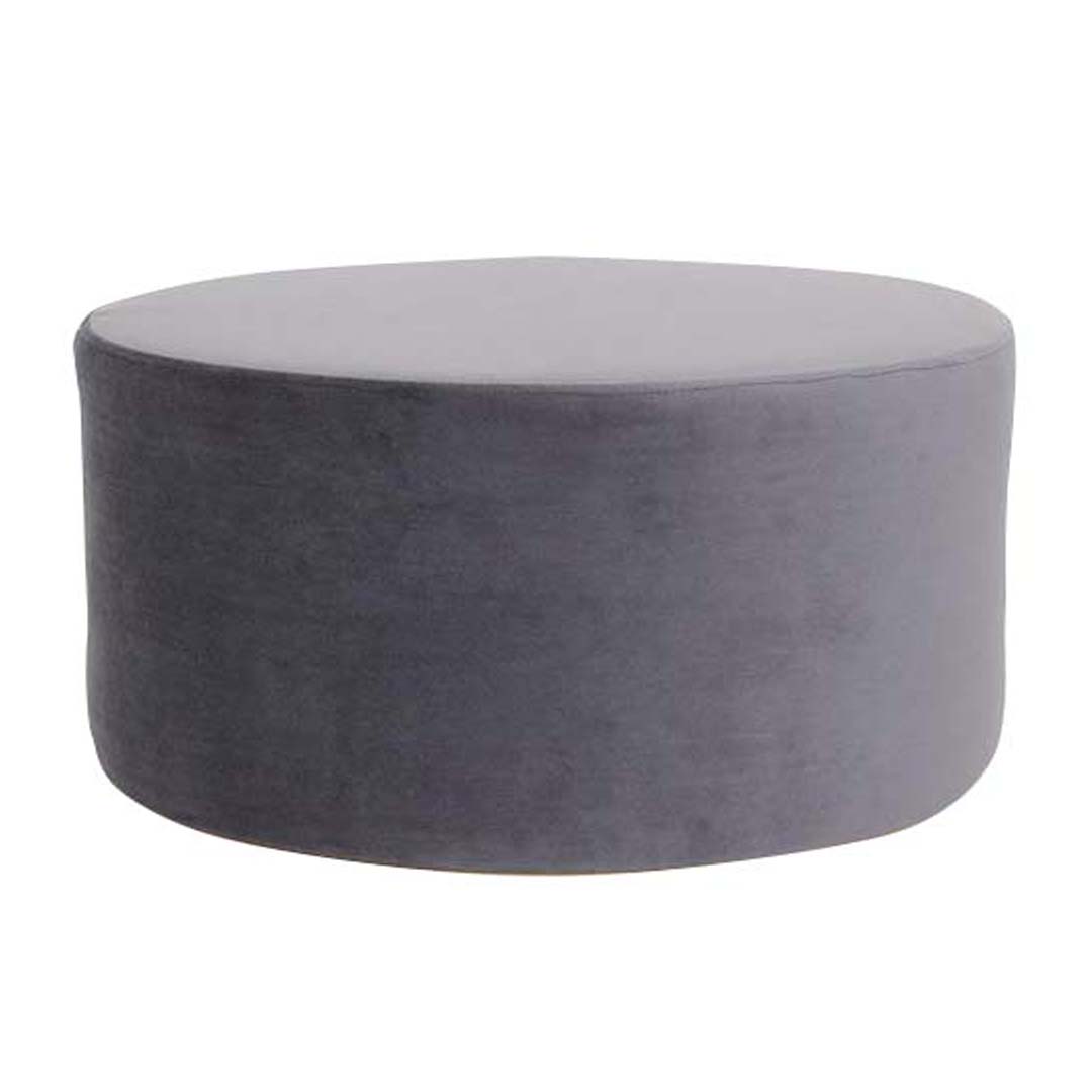 Pouf Pallino 100 velluto grigio