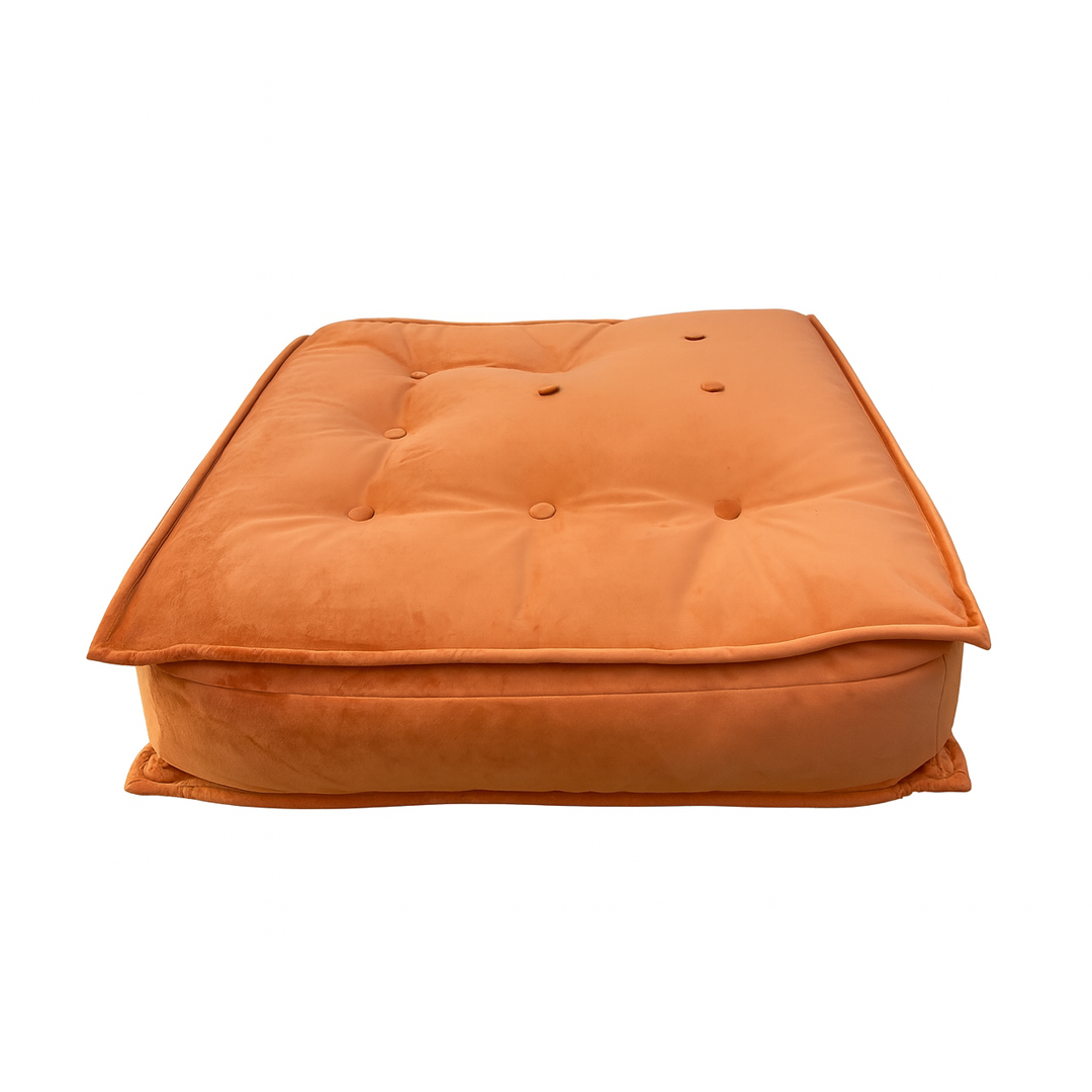 Pouf Gipsy velluto arancione