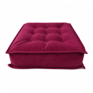 Pouf Gipsy velluto rosso cardinale