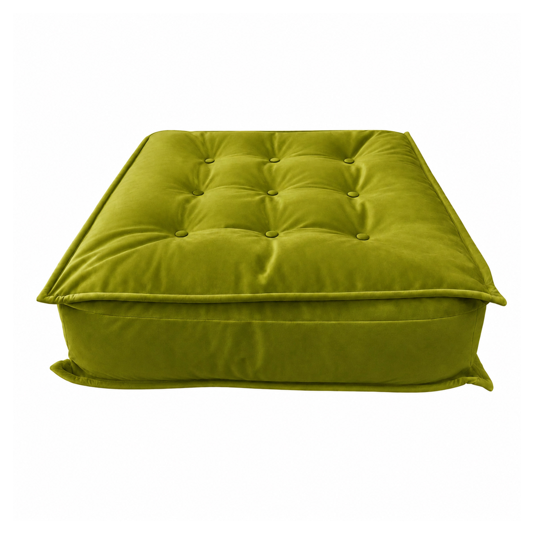 Pouf Gipsy velluto verde acido