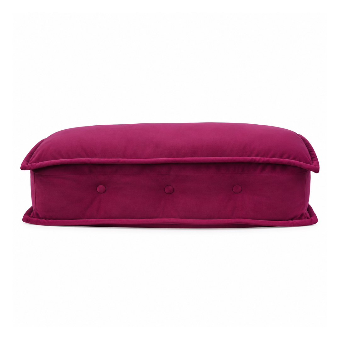 Schienale Pouf Gipsy velluto rosso cardinale