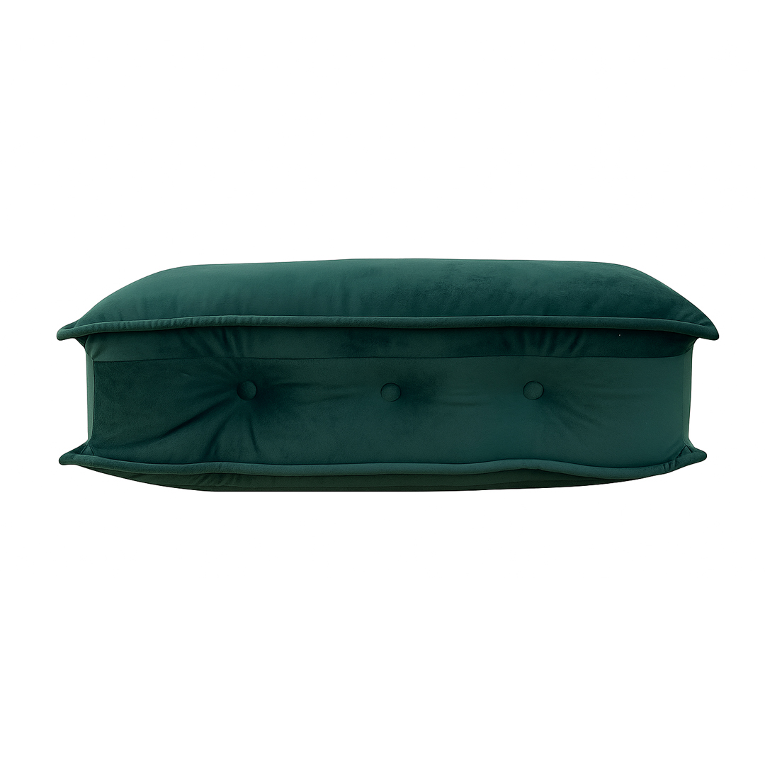 Schienale Pouf Gipsy velluto verde petrolio