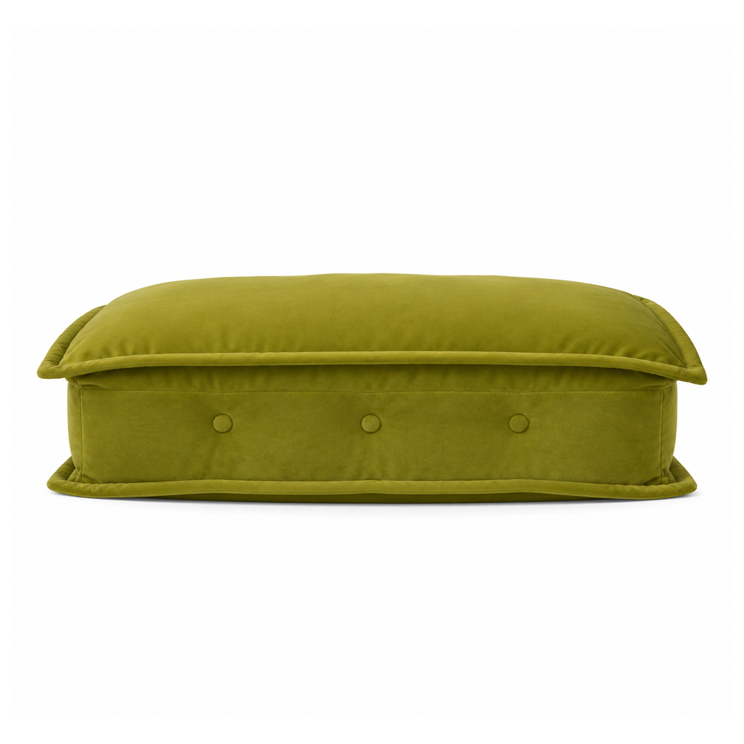 Schienale Pouf Gipsy velluto verde acido