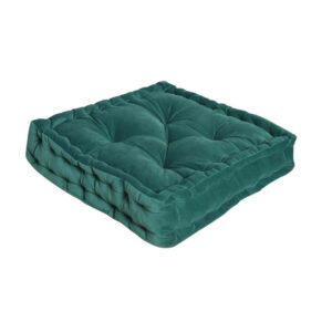Pouf Suolo velluto verde petrolio