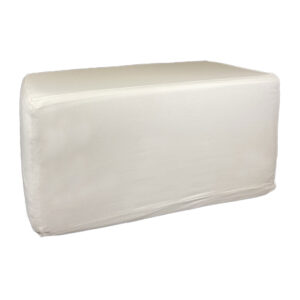 Pouf Riga 90 Tessuto millerighe avorio