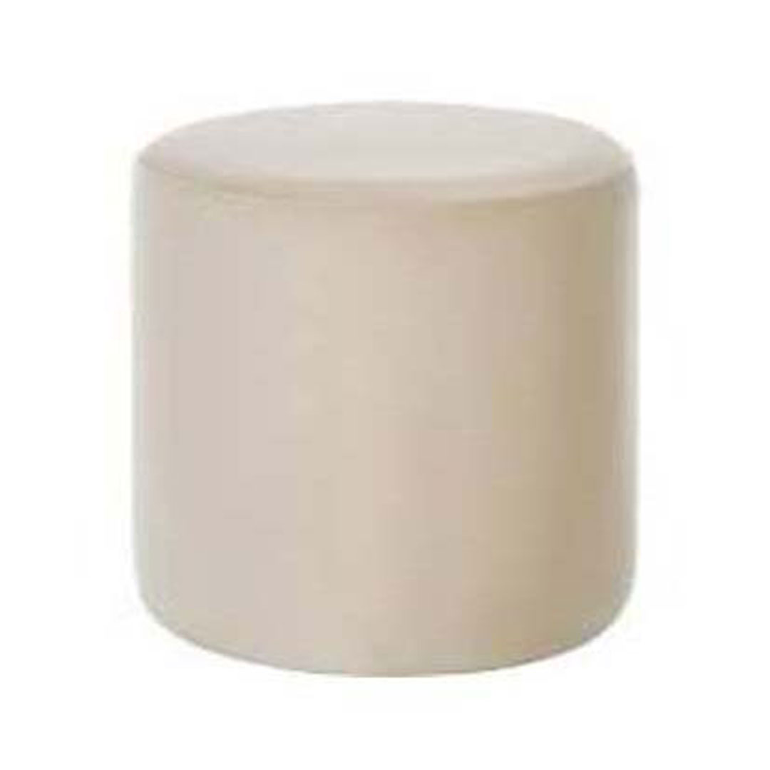 Pouf Pallino 39 velluto avorio