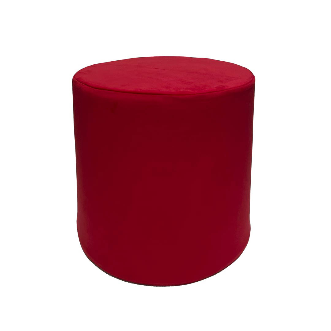 Pouf Pallino 39 velluto rosso
