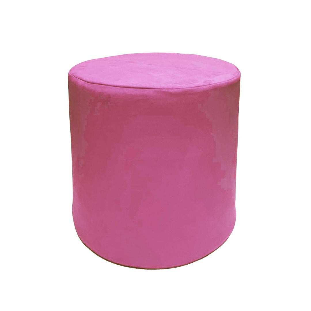Pouf Pallino 39 velluto fucsia
