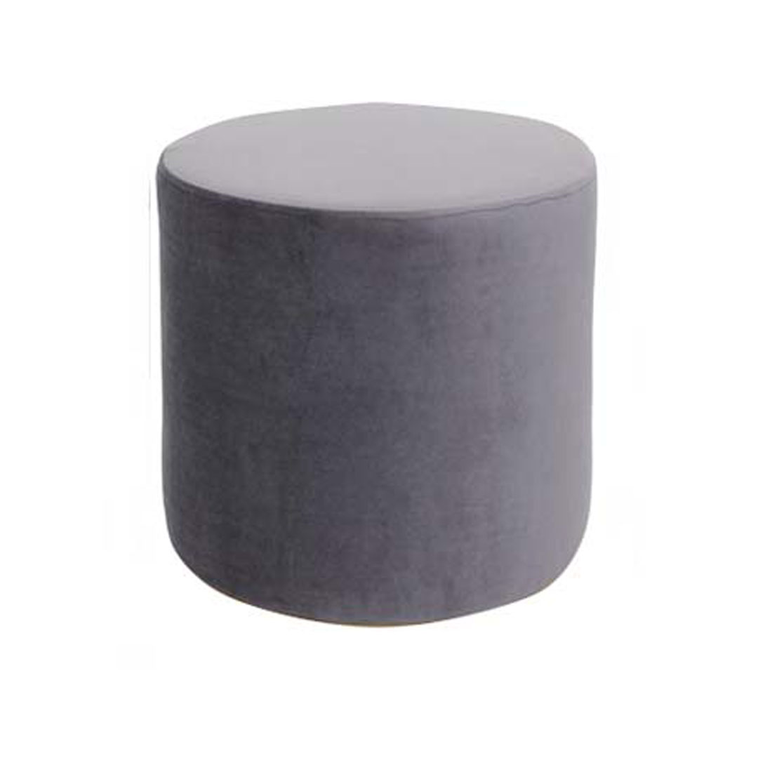 Pouf Pallino 39 velluto grigio