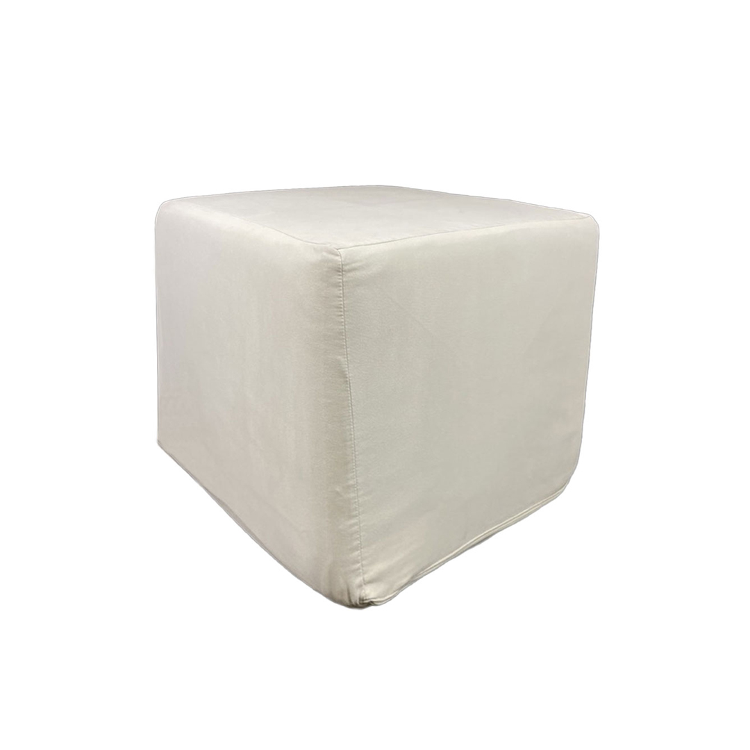 Pouf 45 Tessuto millerighe avorio