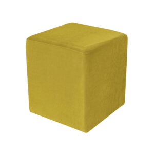 Pouf 45 tessuto velluto senape