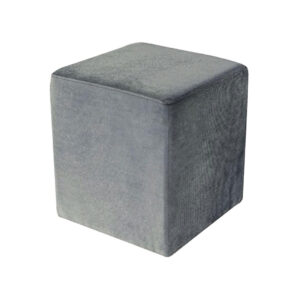 Pouf 45 tessuto velluto grigio