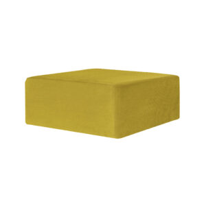 Pouf Quadrotto 90 tessuto velluto senape
