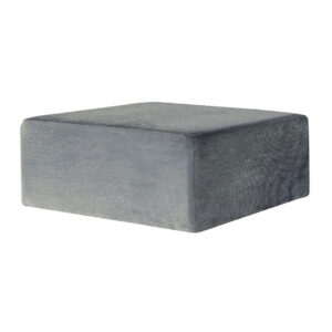 Pouf Quadrotto 90 tessuto velluto grigio