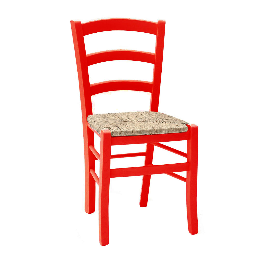 Sedia Paglia rossa
