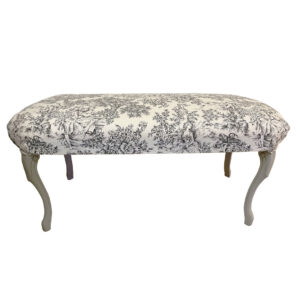 Panca Toile De Jouy nero