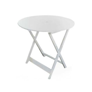 Tavolo Circolare Bianco con foro Ø80