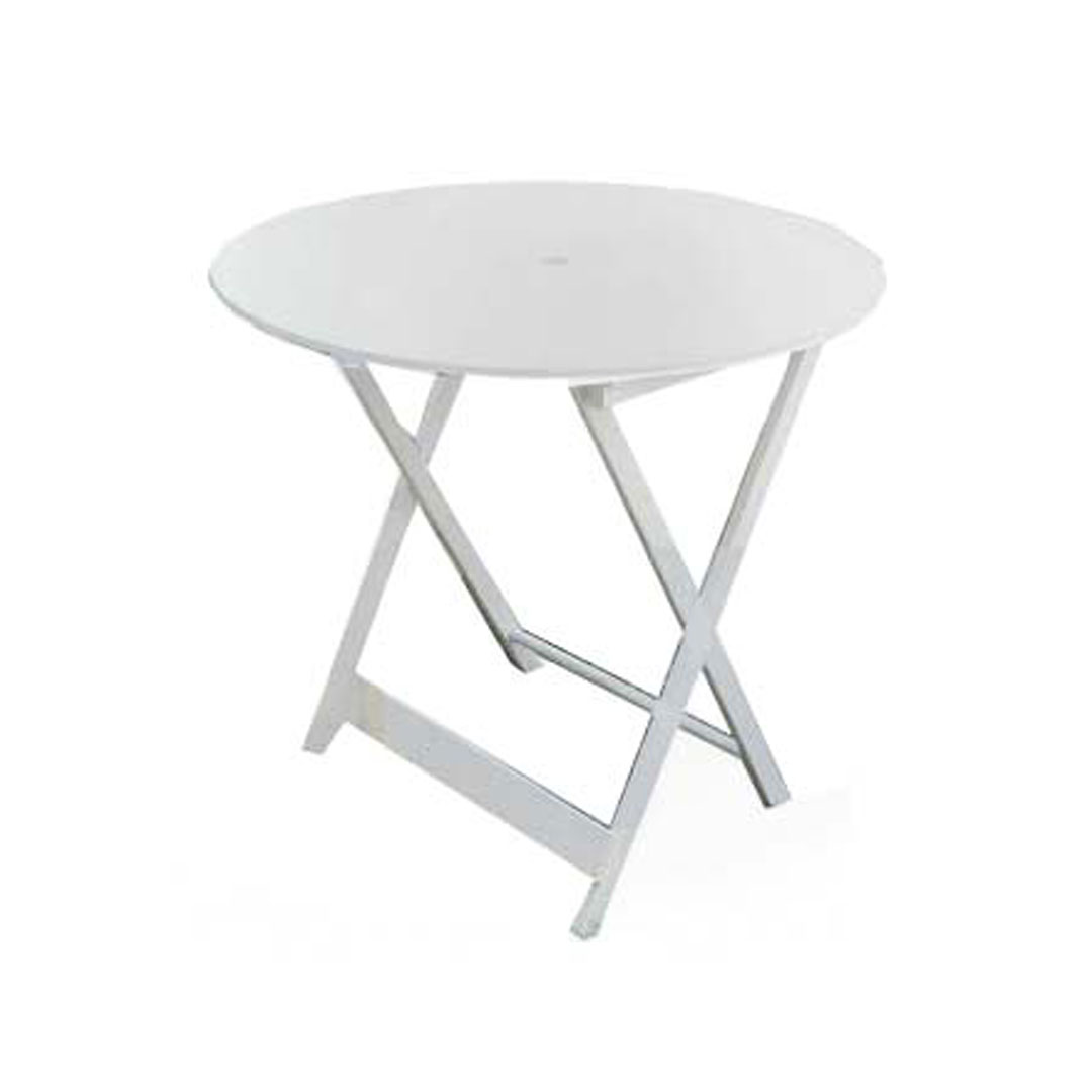 Tavolo Circolare Bianco con foro Ø80