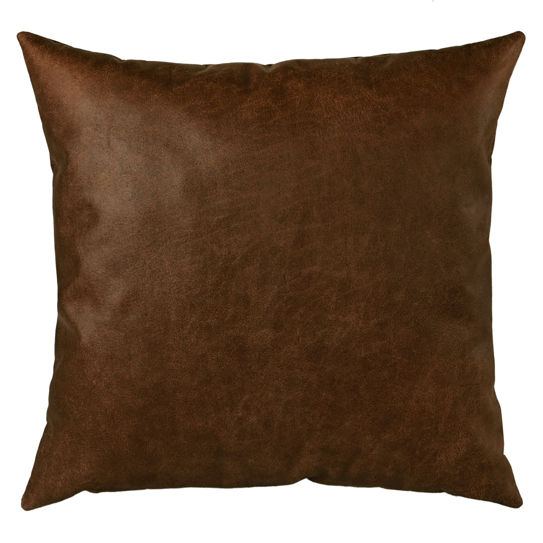 Cuscino 60x60 marrone cuoio