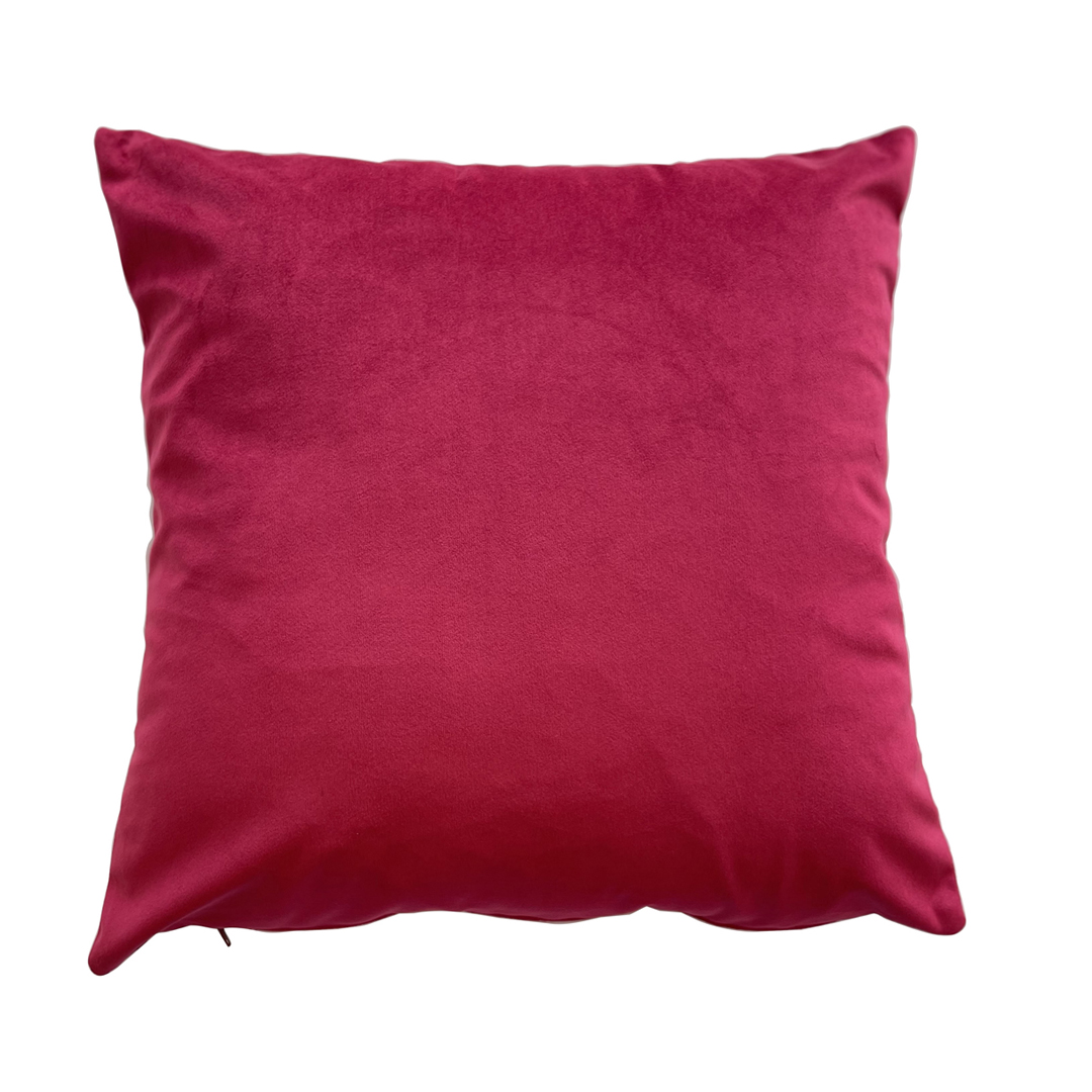 Cuscino 40x40 velluto rosso cardinale