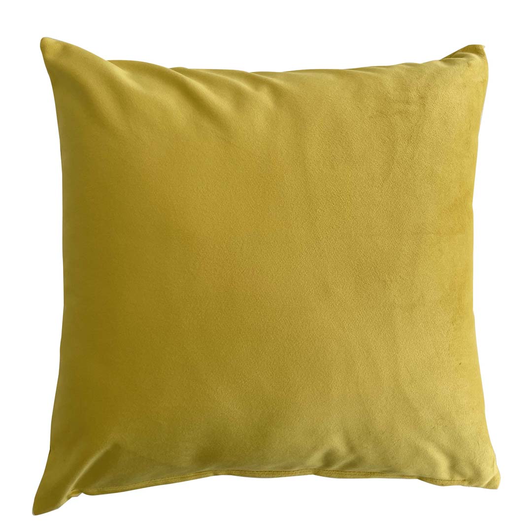 Cuscino 40x40 velluto giallo