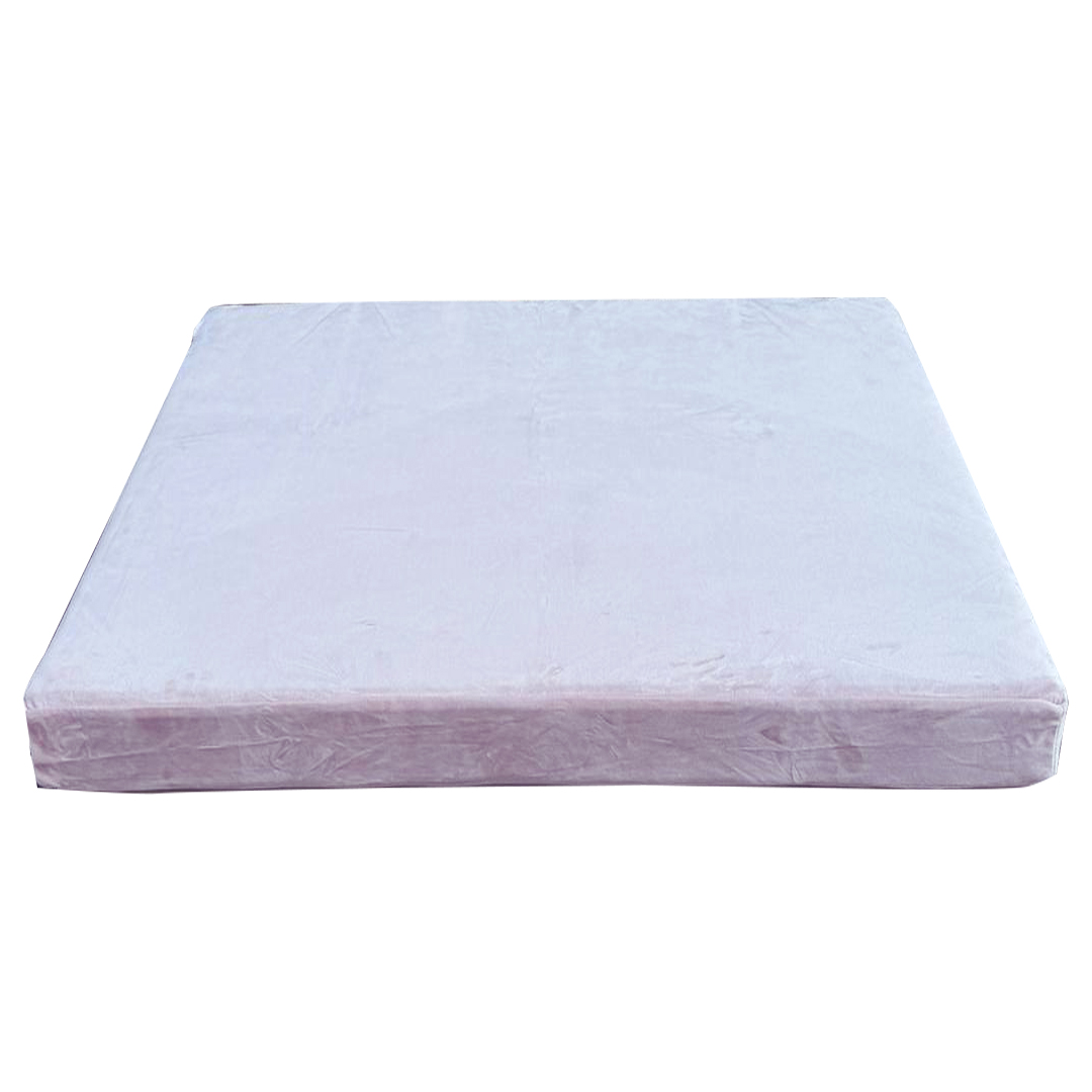 Copricuscino panca Pallet velluto rosa cipria