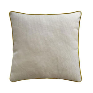 Cuscino 40x40 bianco Gemma e bordo oro