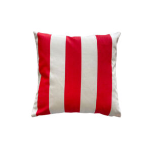 Cuscino 40x40 Rigato bianco e rosso