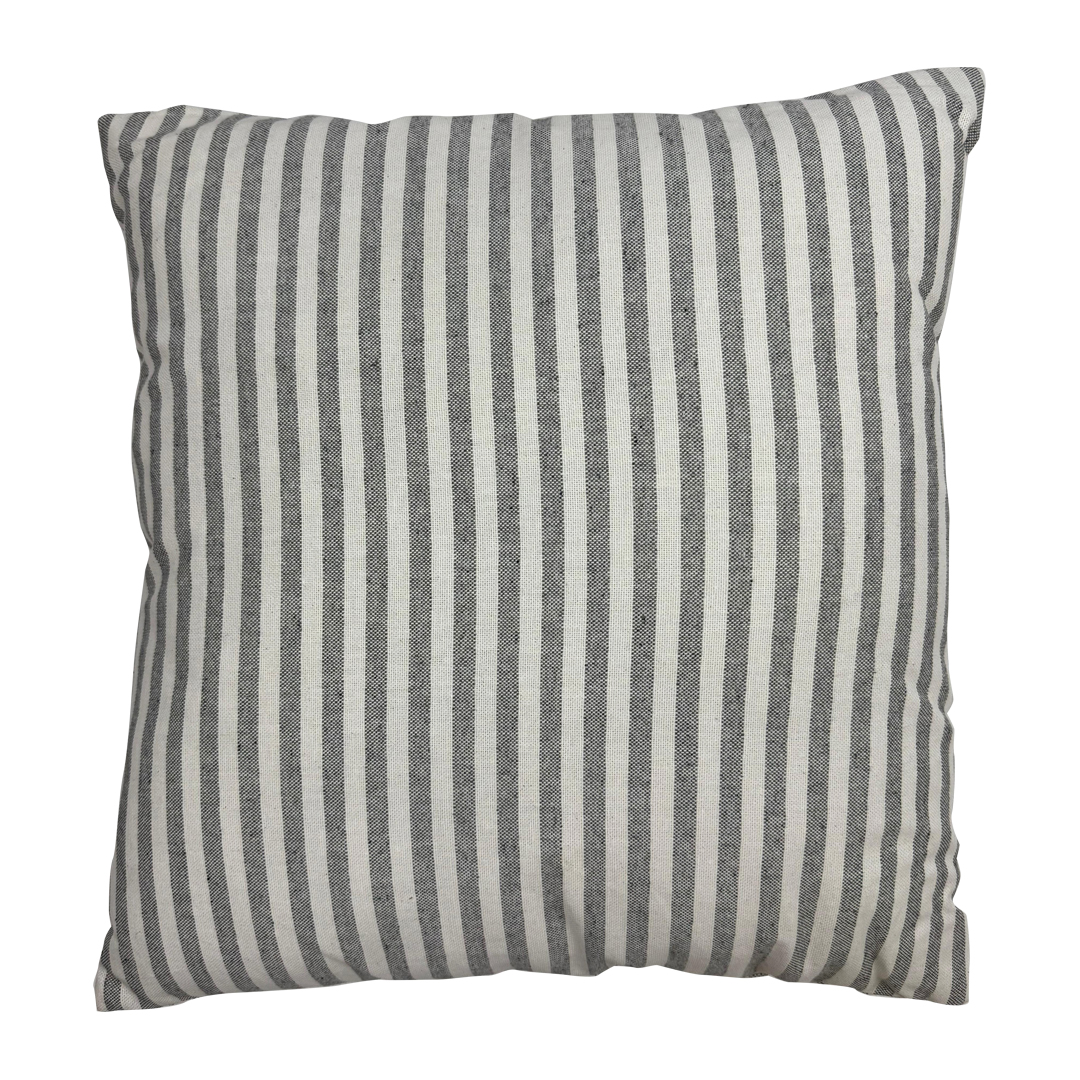 Cuscino 40x40 Rigato bianco e grigio chiaro