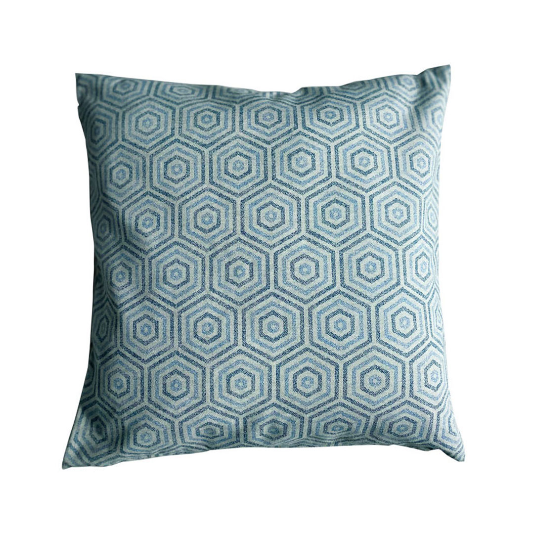 Cuscino 40x40 Geometrico optical azzurro e blu