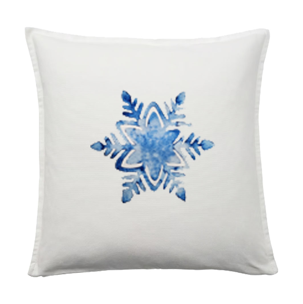 Cuscino 40x40 Fiocco neve azzurro
