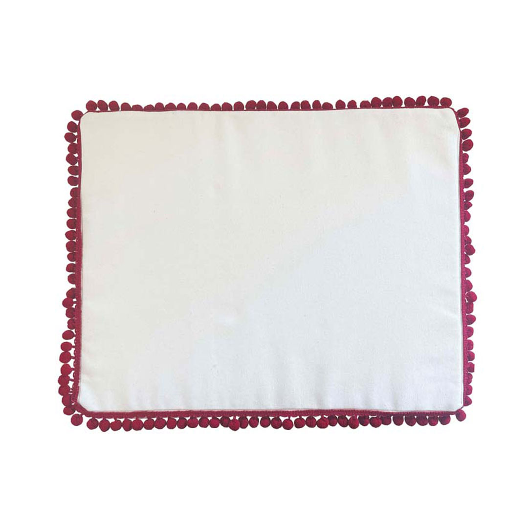Cuscino Ponpon rossi