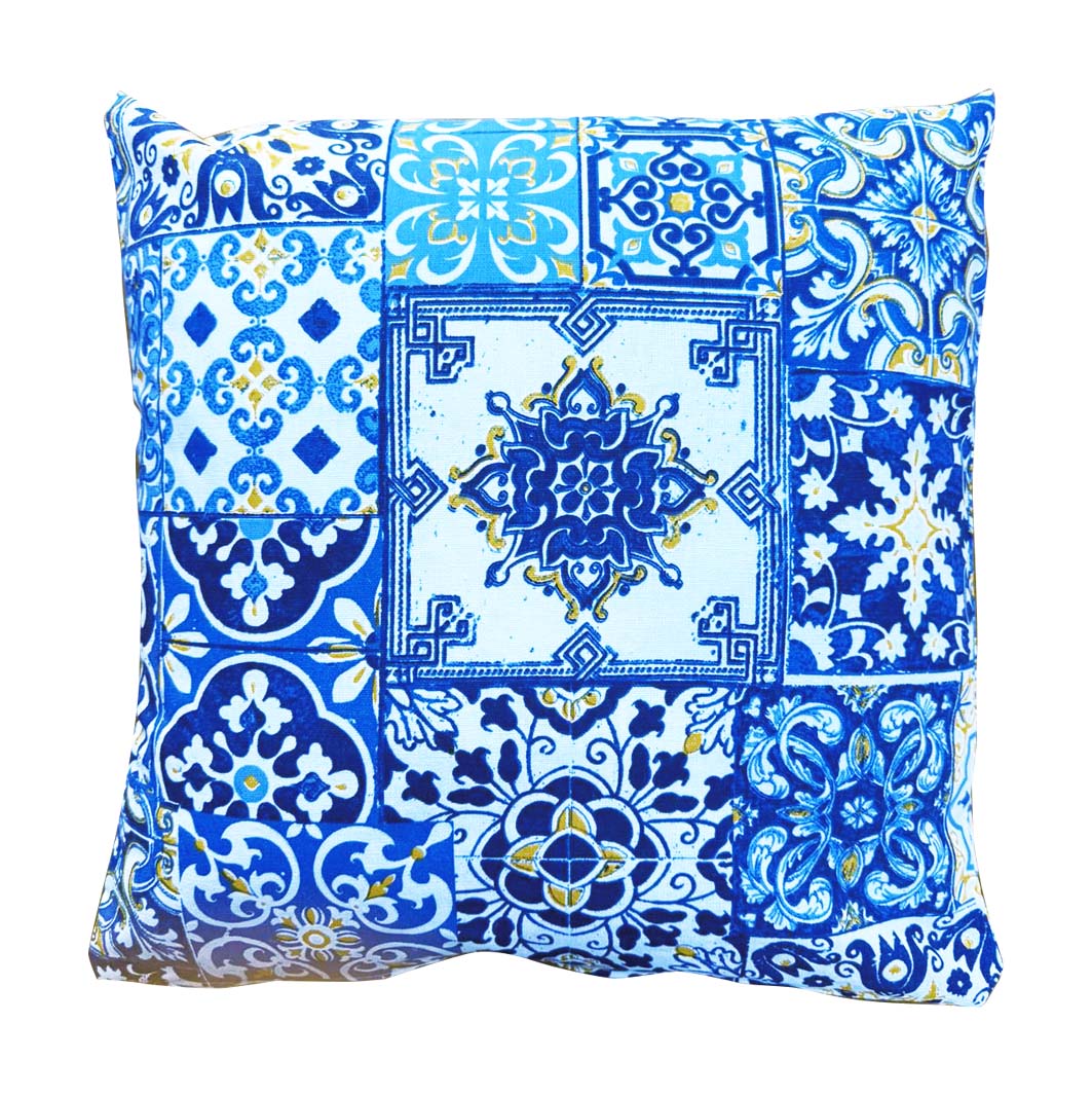 Cuscino 40x40 Amalfi piastrelle blu
