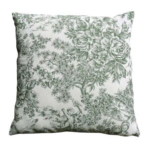 Cuscino 42x42 Toule de Jouy verde