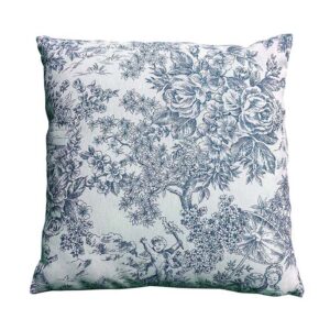 Cuscino 42x42 Toule de Jouy blu