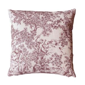 Cuscino 42x42 Toule de Jouy rosso