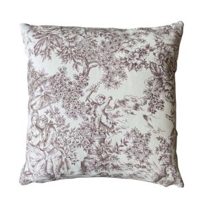 Cuscino 42x42 Toule de Jouy seppia